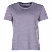 Nike Miler Women's Short-Sleev, Gunsmoke/Htr/Reflective Silv, L,  Nike