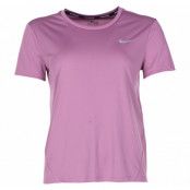 Nike Miler Women's Short-Sleev, Plum Dust/Reflective Silv, M, Nike