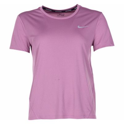 Nike Miler Women's Short-Sleev, Plum Dust/Reflective Silv, M,  Nike