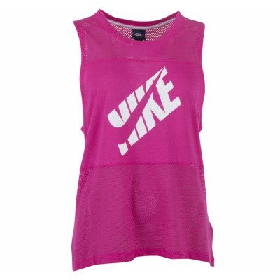 Nike Prep Tank2-Mesh, Vivid Pink/Vivid Pink/White, L,  Linnen