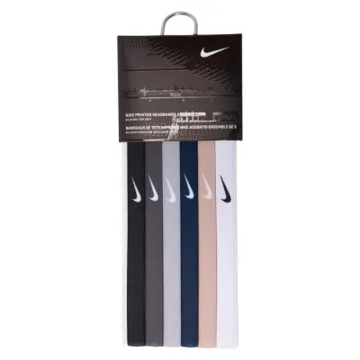 Nike Printed Headbands Assorte, Black/Dark Grey/Wolf Grey, Onesize,  Nike