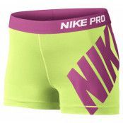 Nike Pro 3" Logo Short, Volt/Hot Pink, L,  Byxor