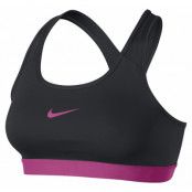 Nike Pro Classic Bra, Black/Hot Pink/Hot Pink, L,  Nike