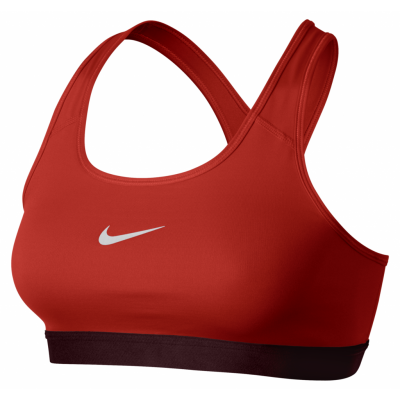 Nike Pro Classic Bra, Lt Crimson/Night Maroon/White, Xl,  Nike
