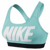 Nike Pro Classic Logo Bra, Light Aqua/Black/White, L,  T-Shirts