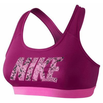 Nike Pro Classic Logo Bra, Sport Fuchsia/Pink Pow/Pink Po, Xs,  T-Shirts