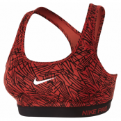 Nike Pro Clsc Pad Palm Prt Bra, Lt Crimson/Black/Black/White, L,  Nike