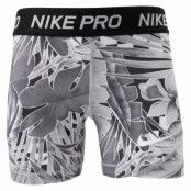 nike pro girls' printed boy sh, atmosphere grey/black/white, l,  nike