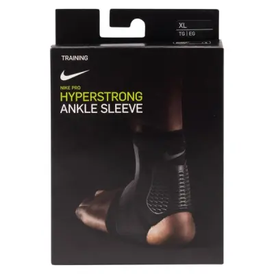 Nike Pro Hp Strng Ankle Sleeve, Black/Dark Grey, S,  Träningstillbehör