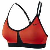 Nike Pro Indy Colourblock Bra, Lt Crimson/Black/Black/Black, L,  Nike