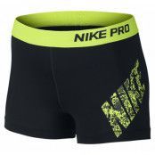 Nike Pro Logo 3" Short-Fill, Black/Volt, Xl,  Nike