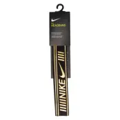 Nike Pro Metallic Headband, Black/Metallic Gold, Onesize,  Pannband