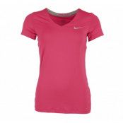 Nike Pro Ss V-Neck, Fuchsia Force/Light Ash, Xl,  Nike