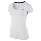 Nike Pro Ss V-Neck, White/Cool Grey, L,  Nike