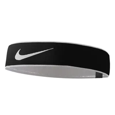 Nike Pro Swoosh Headband 2.0, Black/White/White, Onesize,  Nike