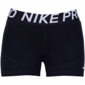 Nike Pro Women's 3" Shorts, Black/Black/White, Xxl,  Byxor