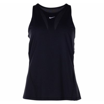 Nike Pro Women's Mesh Tank, Black/White, L,  Löpar-Linnen