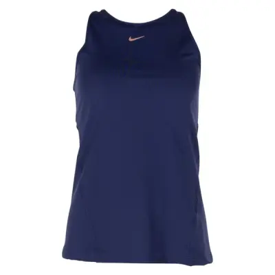 Nike Pro Women's Mesh Tank, Midnight Navy/Mtlc Red Bronze, L,  T-Shirts