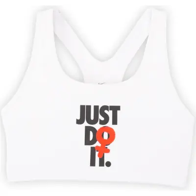 Nike Rebel Swoosh Jdi Bra, White/Black, Xl,  Nike