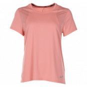 Nike Run Women's Short-Sleeve, Pink Quartz/Pink Quartz/Reflec, L,  Tränings-T-Shirts