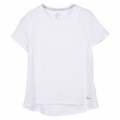 Nike Run Women's Short-Sleeve, White/White, M,  Nike