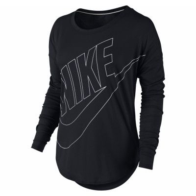 Nike Signal Ls Tee, Black/White, Xs,  Nike