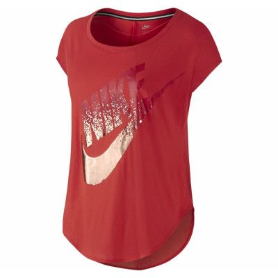 Nike Signal Tee Metallic, Lt Crimson/Mtlc Red Bronze, S,  Nike