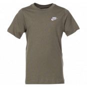 Nike Sportswear Big Kids' T-Sh, Medium Olive/White, S,  T-Shirts