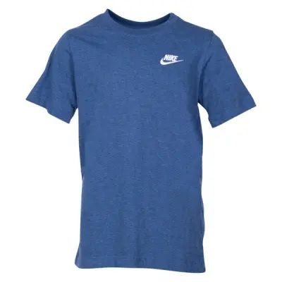 Nike Sportswear Big Kids' T-Sh, Mystic Navy Htr/White, M,  T-Shirts