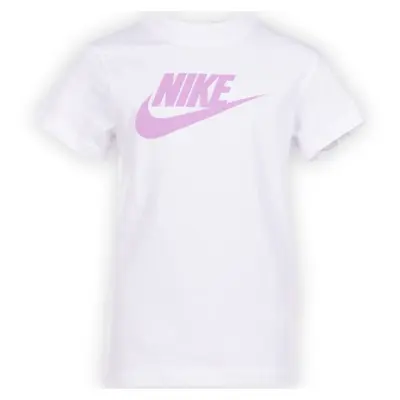 Nike Sportswear Big Kids' T-Sh, White/Magic Flamingo, L,  T-Shirts