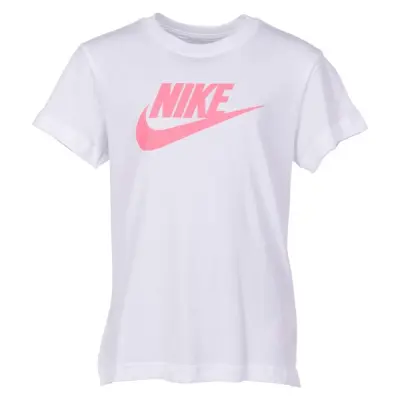 Nike Sportswear Big Kids' T-Sh, White/Pink Gaze, L,  T-Shirts