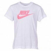 Nike Sportswear Big Kids' T-Sh, White/Pink Gaze, M,  T-Shirts