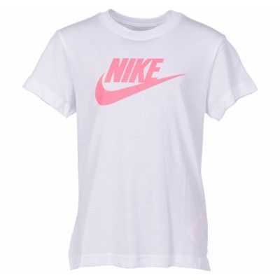 Nike Sportswear Big Kids' T-Sh, White/Pink Gaze, S,  Nike