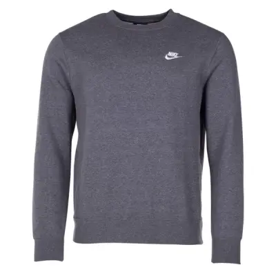 Nike Sportswear Club Fleece Cr, Charcoal Heathr/White, L,  Nike