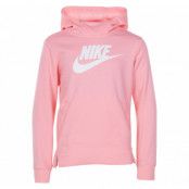 Nike Sportswear Girls' Pullove, Bleached Coral/White, L, Nike