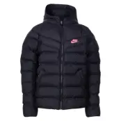 Nike Sportswear Kids Hooded Jacket, Black/Black/Black/Pink Gaze, S,  Vinterjackor