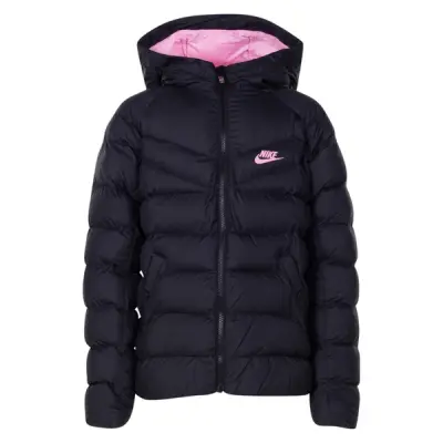 Nike Sportswear Kids Hooded Jacket, Black/Black/Black/Pink, M,  Jackor