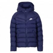 nike sportswear kids hooded jacket, midnight navy/midnight navy/wh, l,  nike