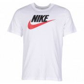 Nike Sportswear Men's T-Shirt, White/Black/University Red, L,  Nike