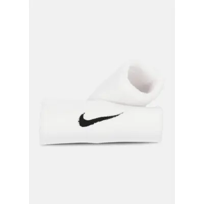 Nike Swoosh Doublewide Wristba, White/Black, Onesize,  Benskydd Och Tillbehör