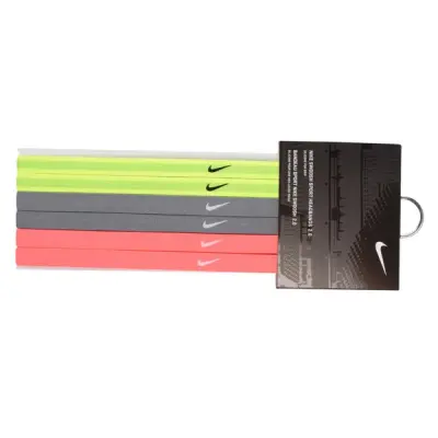 Nike Swoosh Sport Headbands 6p, Volt/Cool Grey/Hot Punch, Onesize,  Pannband