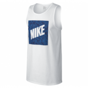 Nike Tank-Palm Print Box, White/Lt Photo Blue, L,  Nike