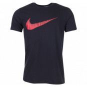 Nike Tee-Hangtag Swoosh, Black/Sport Red, Xs,  T-Shirts