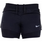 Nike Women's 2-In-1 Running Sh, Black/Black/Black/Wolf Grey, L,  Nike