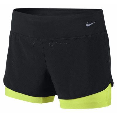 Perforated Rival 2in1 Short, Black/Black/Volt/Reflective Si, Xs,  Nike
