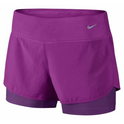 Perforated Rival 2in1 Short, Fuchsia Flash/Reflective Silv, L,  Nike