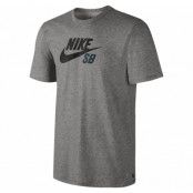 Sb Df Icon Logo Tee, Dk Grey Heather/Dk Grey Heathe, M, Nike