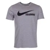 Training Swoosh Tee, Dk Grey Heather/Dk Grey Heathe, L,  Nike