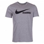 Training Swoosh Tee, Dk Grey Heather/Dk Grey Heathe, S,  Nike