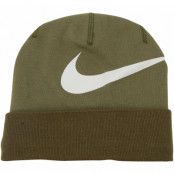 U Nk Beanie Swoosh Cuffed, Olive Canvas/Pure Platinum, Onesize,  Pannband